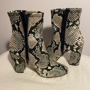 Aldo Snakeskin Booties Size 7